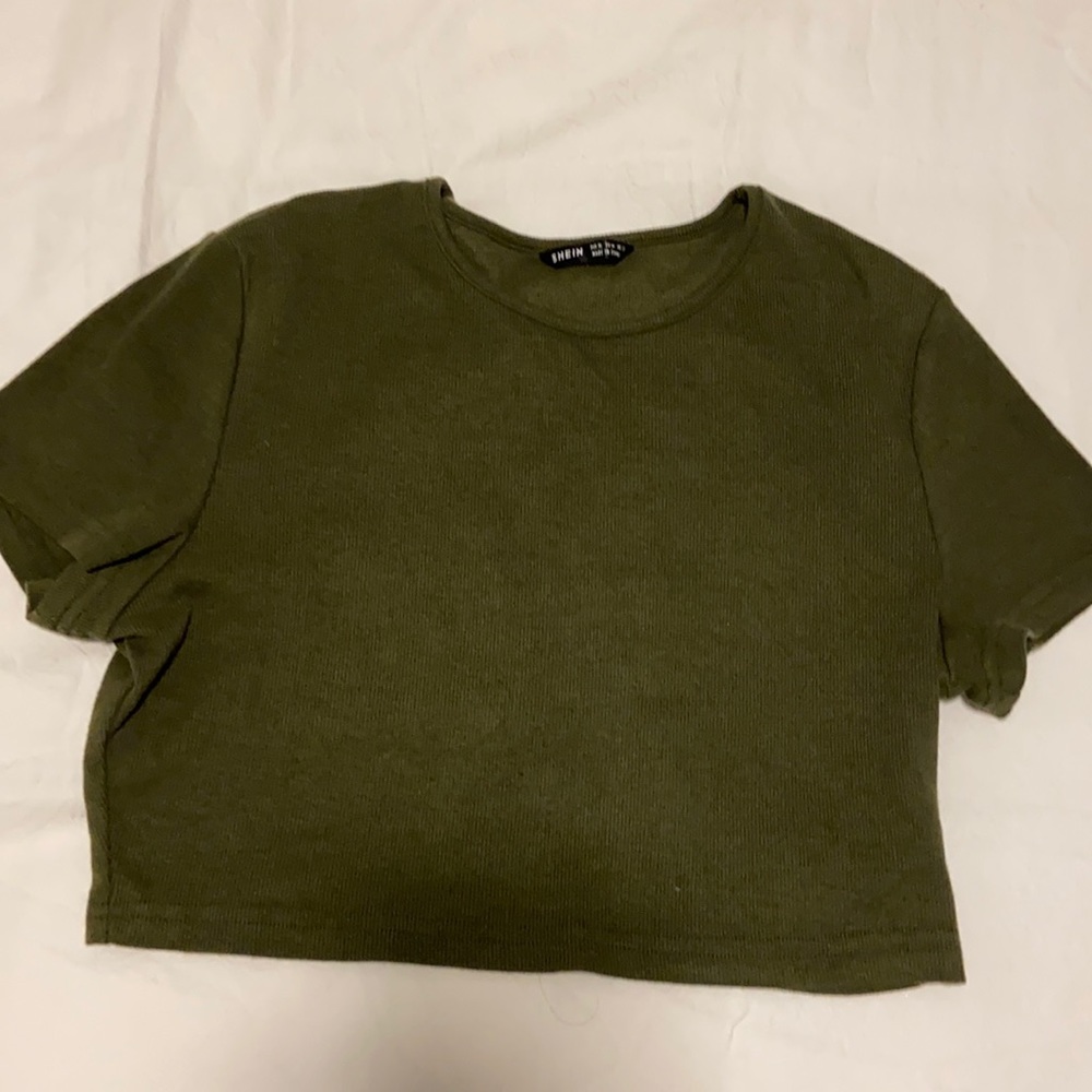 Shein green crop top